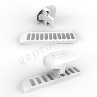 Υλικό άσπρο χρώμα 156x53x68.5mm ABS κλειδαριών ασφάλειας μωρών cOem εύρωστο