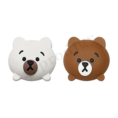 Lovely Cartoon Bear Plastic Door Wedge Μαλακό Αυτοκόλλητο Επιτοίχιο Στοπ πόρτας