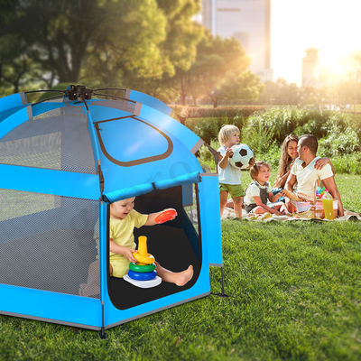 Φορητό Pop Up Playhouse Εξωτερική προστασία από την υπεριώδη ακτινοβολία Μπλε χρώμα