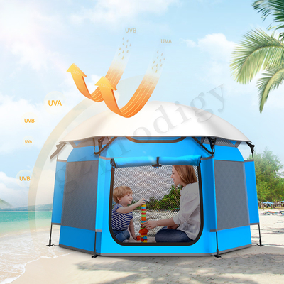 Φορητό Pop Up Playhouse Εξωτερική προστασία από την υπεριώδη ακτινοβολία Μπλε χρώμα