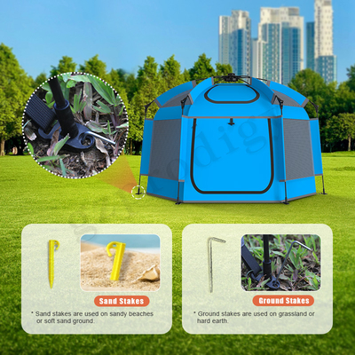 210D Εύκολη αποθήκευση Pop Up Toy Tent Ασφάλεια μωρού Δωμάτιο παιχνιδιών